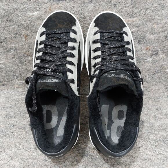 P448 John Leather Sneakers Women's Black Suede Size EU 41 US 11 Streetwear Twee - Picture 4 of 8